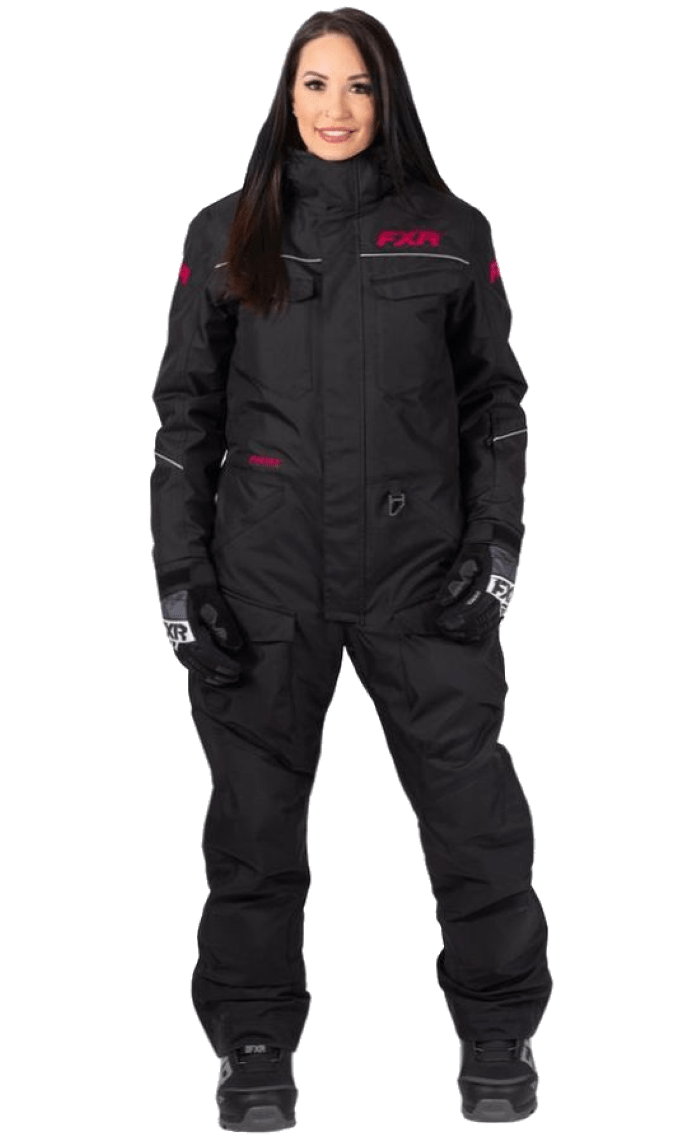 Комбинезон женский FXR Excursion с утеплителем (Black/Fuchsia)