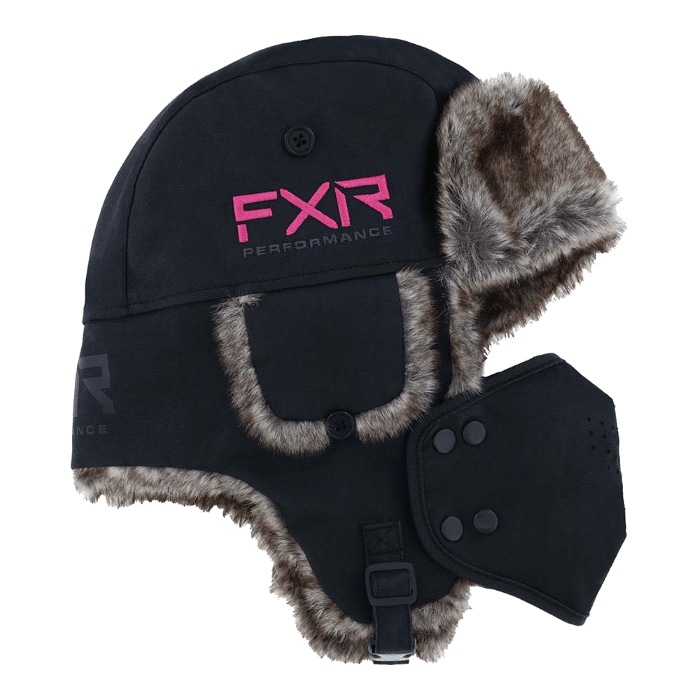 Шапка FXR Trapper Black/Electric Pink