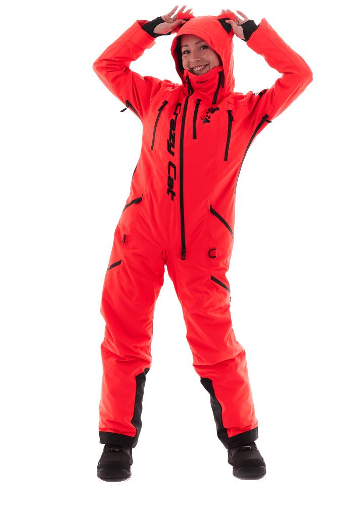 Комбинезон DF утепленный Extreme Woman Crazy Cat (2023) / Red