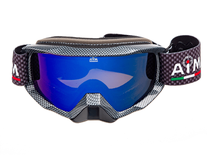 Очки снегоходные с двойной линзой AiM (PRO) 186-102 Carbon Glossy
