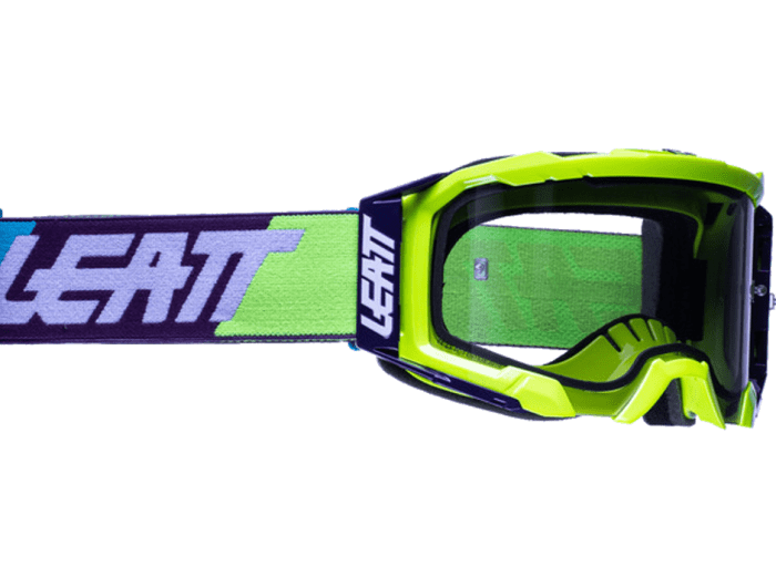 Leatt Velocity 5.5 Neon Yellow Light Grey 58% мотоочки, двойная линза
