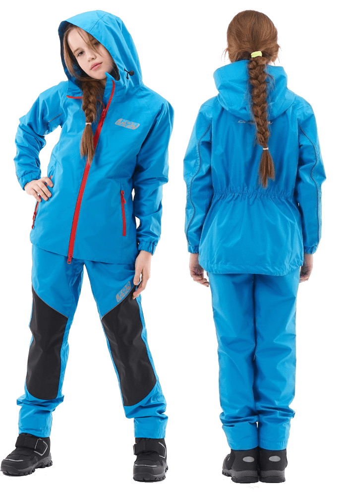 Комплект дождевой (куртка, брюки) EVO FOR TEEN BLUE (мембрана)