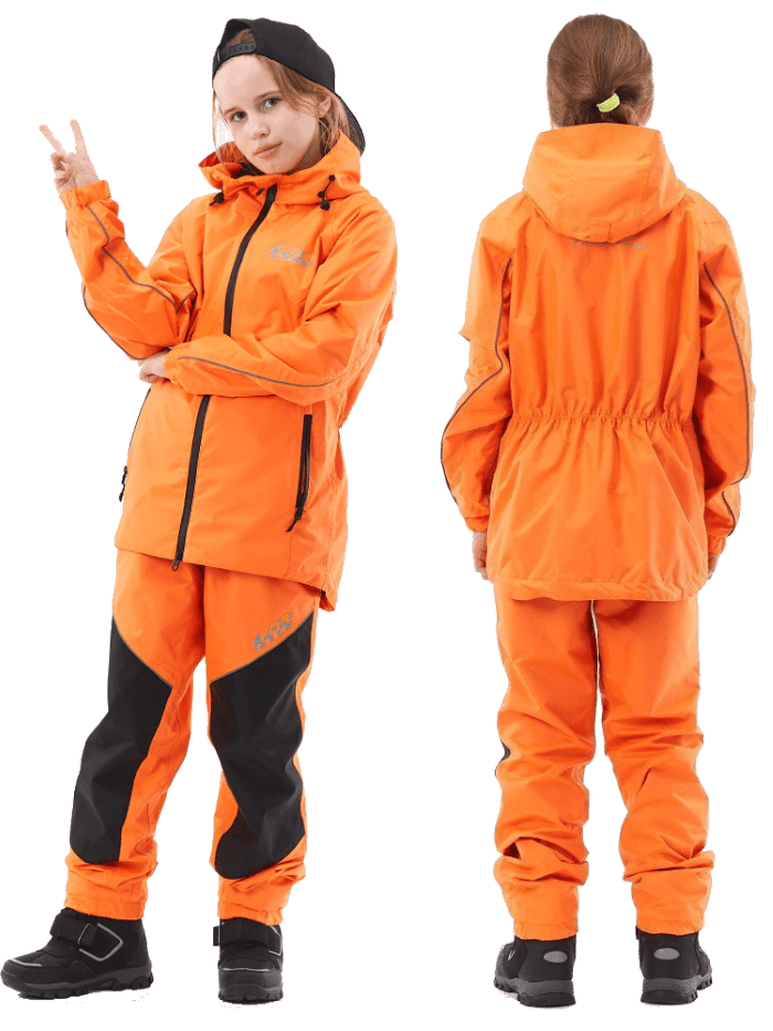 Комплект дождевой (куртка, брюки) EVO FOR TEEN ORANGE (мембрана)