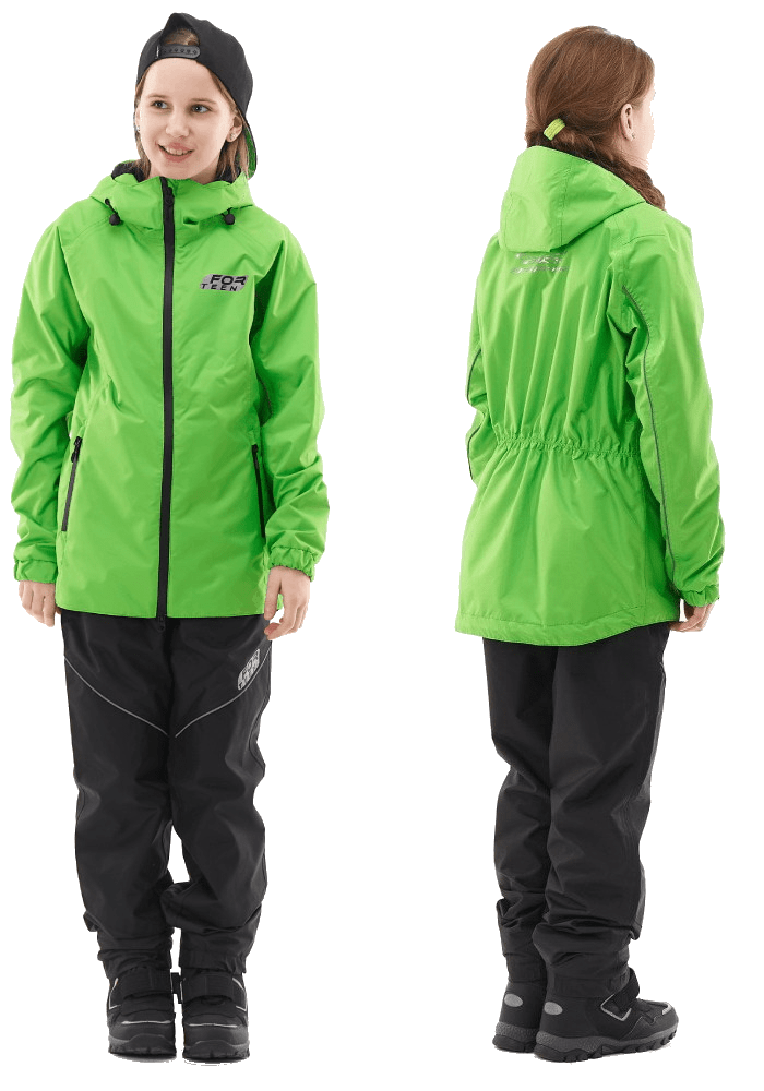 Комплект дождевой (куртка, брюки) EVO FOR TEEN GREEN (мембрана)