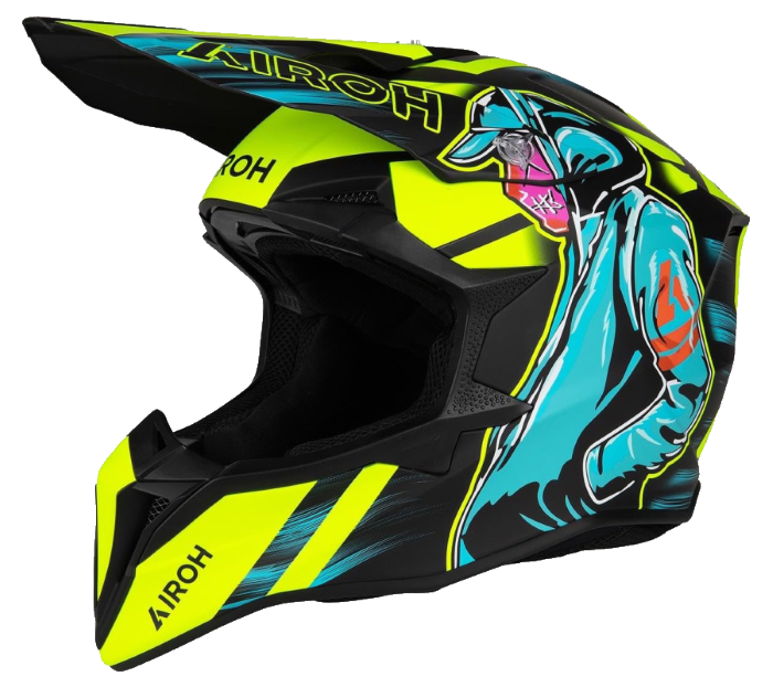 Шлем внедорожный Airoh Wraaap Cyber Yellow Matt