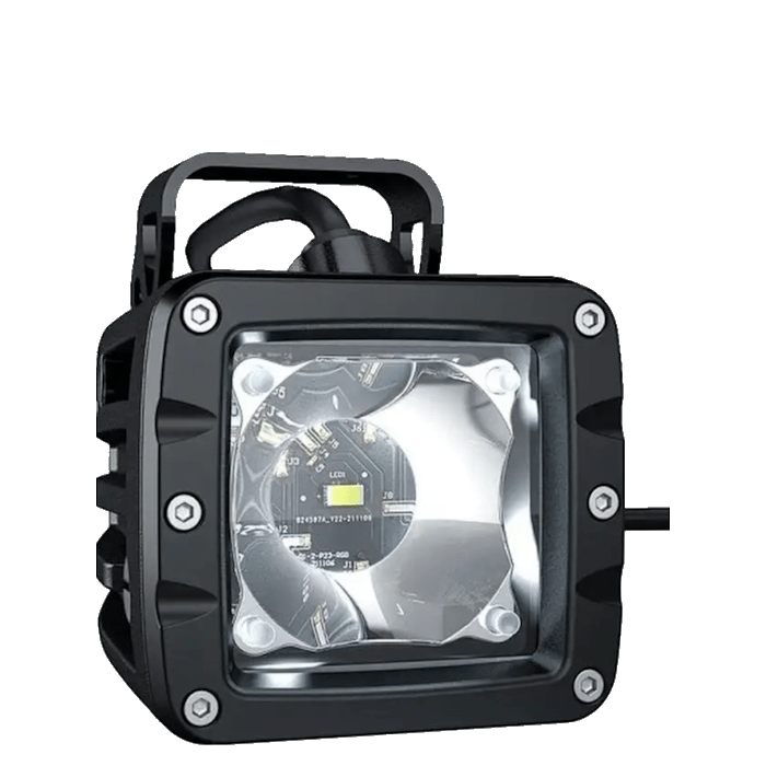 Светодиодная фара Aurora ALO-2-T-P23Q с RGB подсветкой (комплект 2 шт.), дальний свет