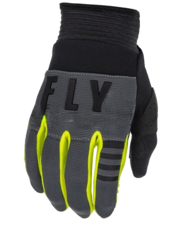 Перчатки FLY Racing F-16 (2022) серый/черный/hi-vis желтый